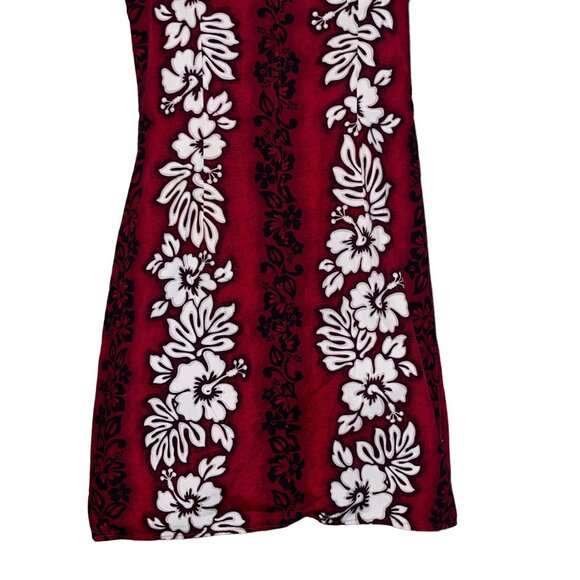 Vintage Royal Creations Hawaii Muumuu Dress Womens L Red Mumu Floral Hawaiian - Picture 8 of 10